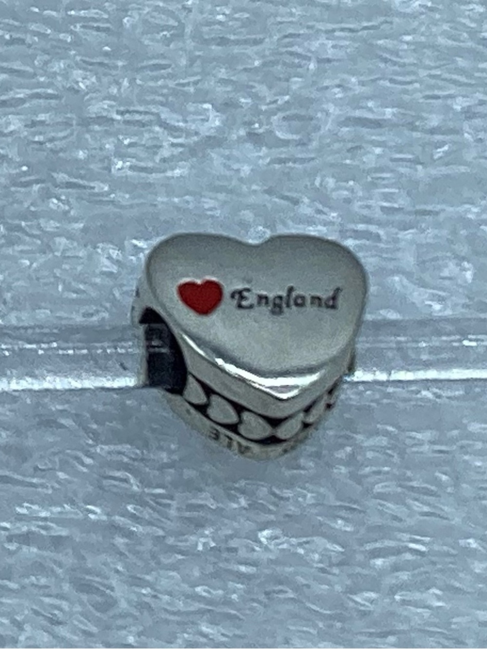 Pandora, “ I Love England Heart” Travel Destination Charm S925 Ale A58-9